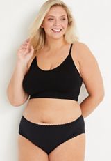 Simply Comfy Lace Trim Cotton Bikini Panty, , small