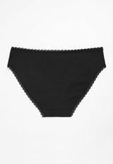 Simply Comfy Lace Trim Cotton Bikini Panty, , small