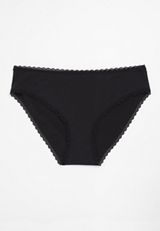Simply Comfy Cotton Bikini Pantyâ€¯, BLACK, small