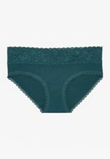 Simply Comfy Wide Lace Trim Cotton Hipster Panty, C6352, small