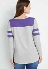 Cozy Tunic Henley Tee, , small