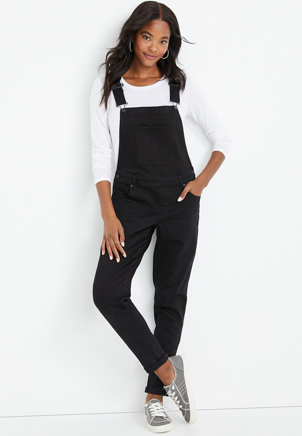 m jeans by maurices™ Vintage Black Straight Pant Overall | maurices