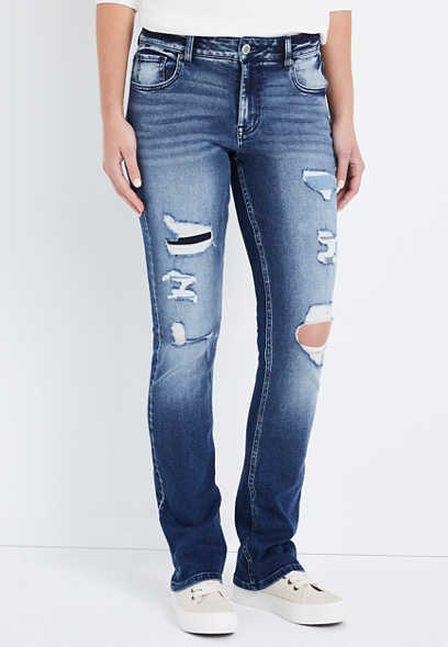 m jeans by maurices™ Vintage Slim Boot High Rise Ripped Jean