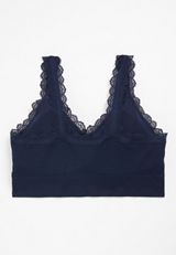 True Stretch Seamless Lace Strap Bralette, BLUE JASMINE, small