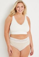 True Stretch Seamless Lace Strap Bralette, C7565, small