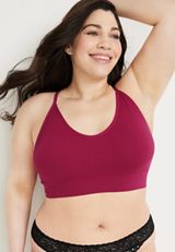 True Stretch Seamless Simple Strap Bralette, , small