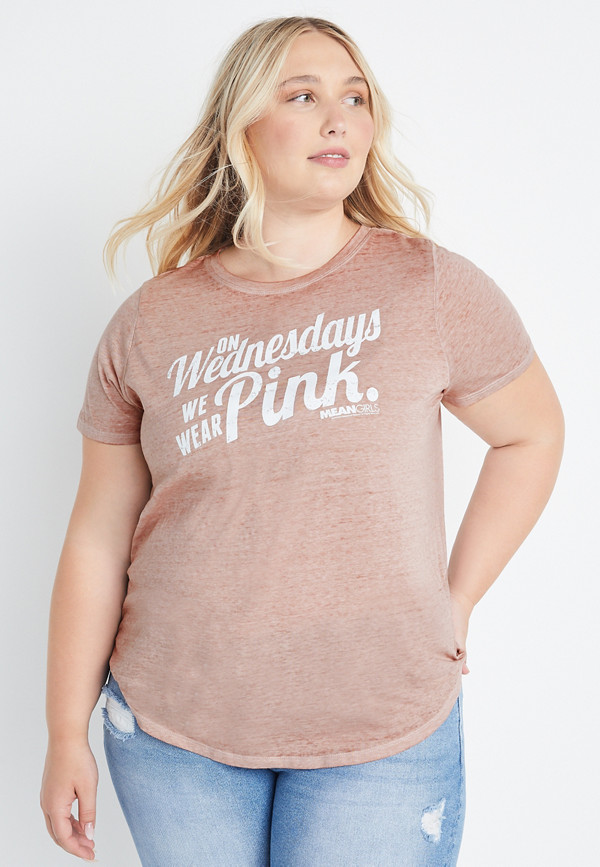 Plus Size Pink Mean Girls Graphic Tee | maurices