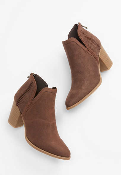 Belle Brown Whipstich Ankle Boot
