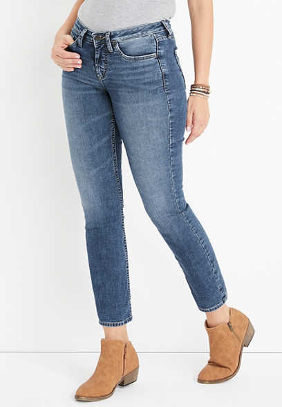 Silver Jeans Co.® Authentic Slim Straight Curvy Mid Rise Jean