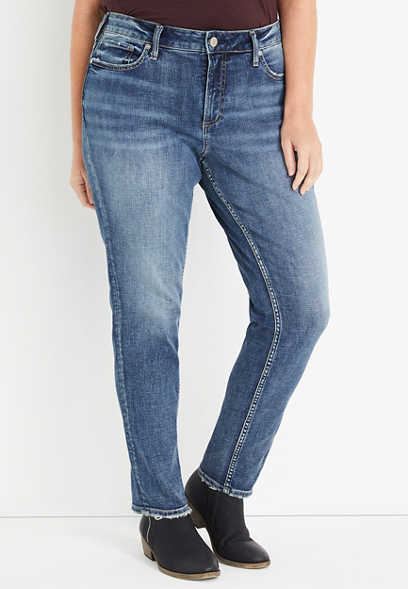 Plus Size Silver Jeans Co.® Suki Skinny Curvy Mid Rise Jean