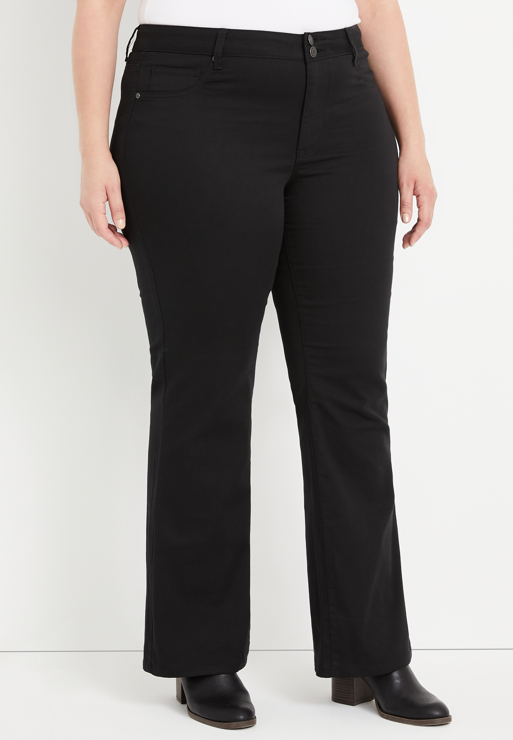 Plus Size m jeans by maurices™ Black Flare High Rise Jean | maurices