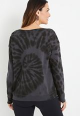 Gray Tie Dye Sweatshirt, C1770, small