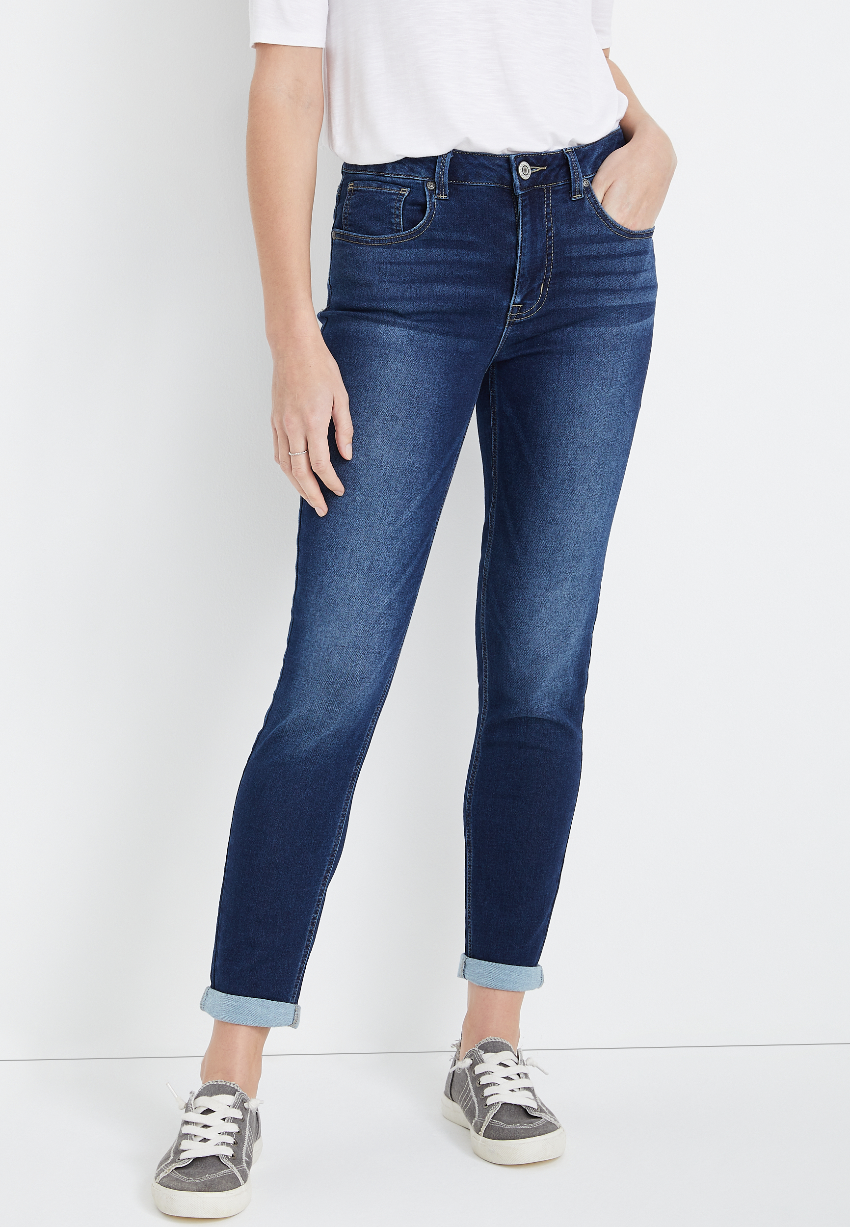 m jeans by maurices™ Super Soft Boyfriend High Rise Jean | maurices