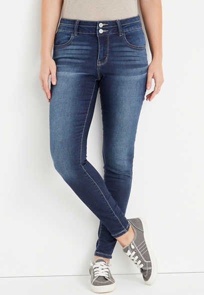 m jeans by maurices™ Super Soft Mid Rise Double Button Jegging
