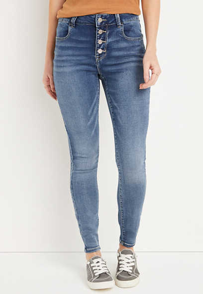 m jeans by maurices™ Super Soft Skinny High Rise Button Fly Jean
