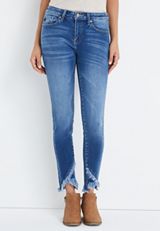 KanCan&trade; Skinny Mid Rise Frayed Hem Jean, C3337, small