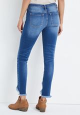 KanCan&trade; Skinny Mid Rise Frayed Hem Jean, C3337, small