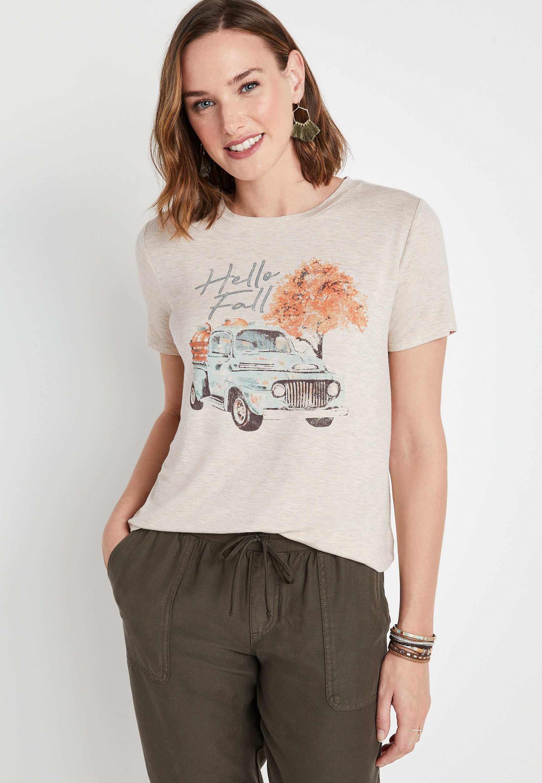 Hello Fall Truck Graphic Tee maurices