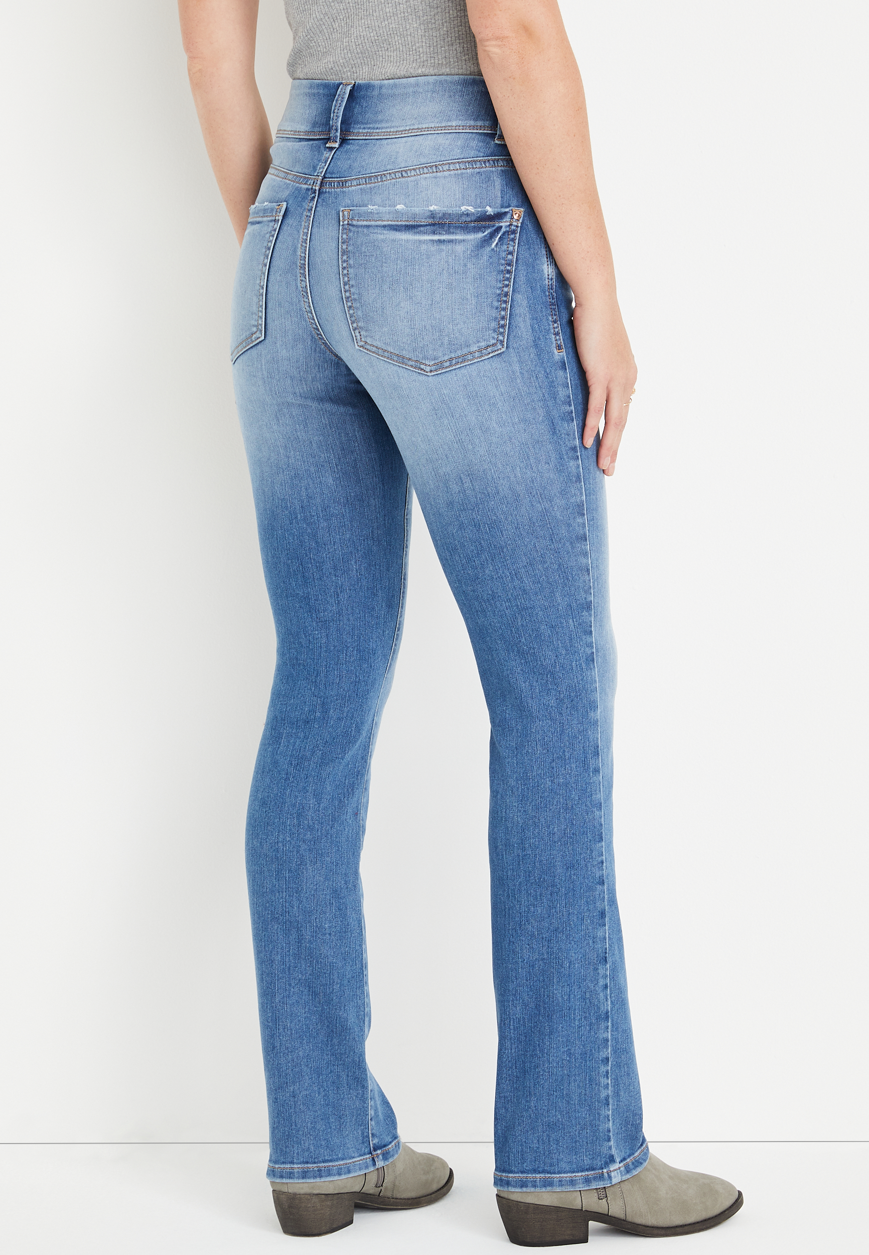 m jeans by maurices&trade; Everflex&trade; Slim Boot High Rise Double Button Jean, C3337, large