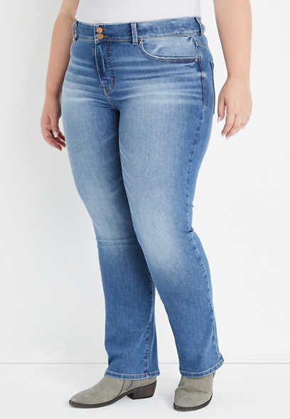 Plus Size m jeans by maurices™ Everflex™ Slim Boot High Rise Double Button Jean