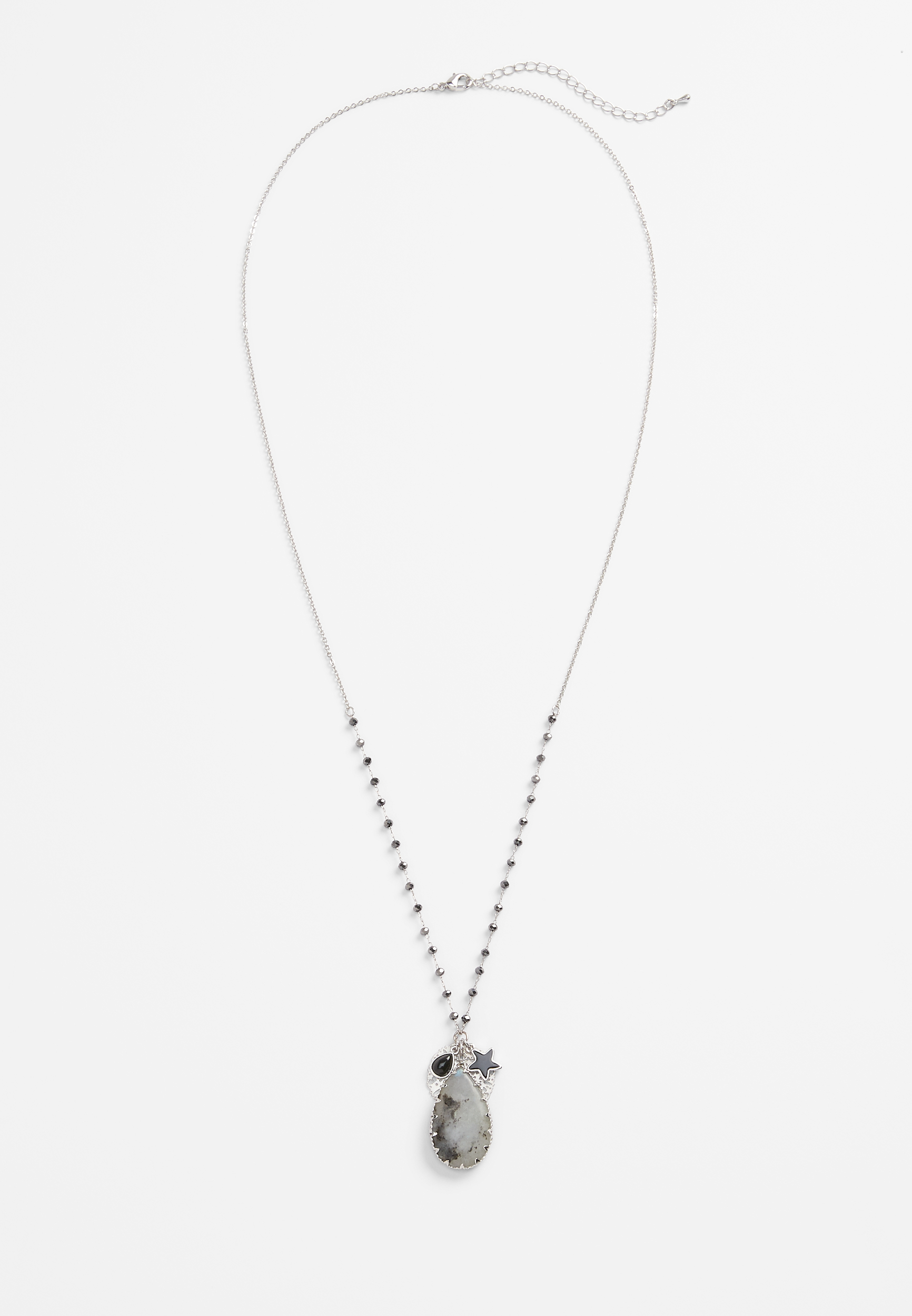 Silver Gray Star Cluster Pendant Necklace | maurices