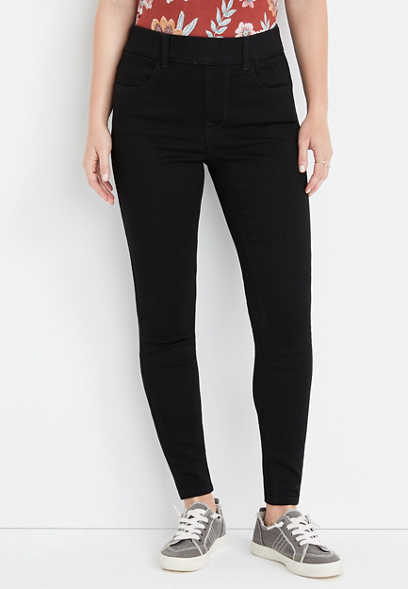 m jeans by maurices™ Cool Comfort Pull On Black Super High Rise Jegging