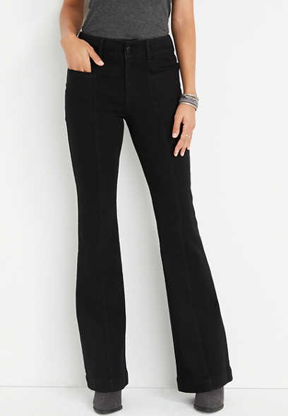m jeans by maurices™ Black Seam Flare High Rise Jean