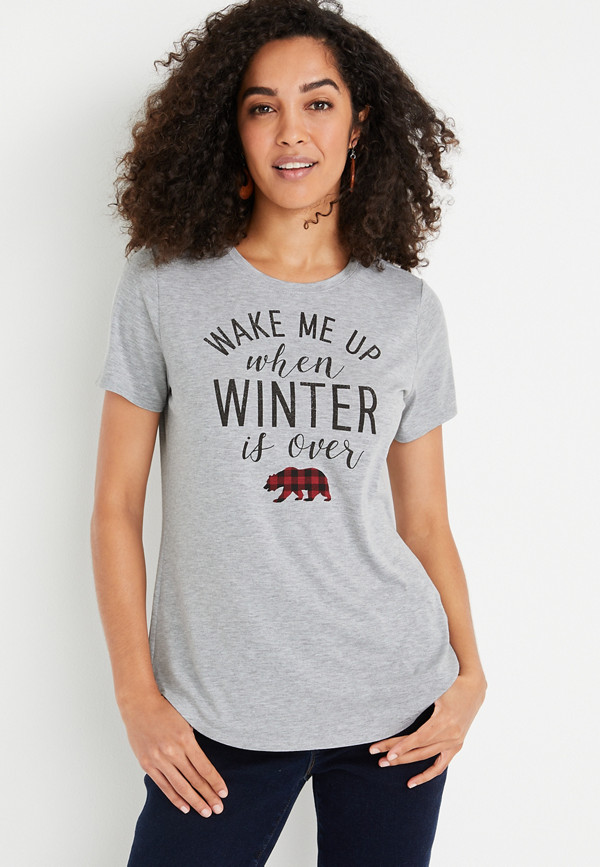 Wake Me Up When Winter Is Over Graphic Tee | maurices