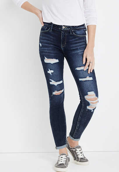 KanCan™ Skinny Mid Rise Ripped Jean