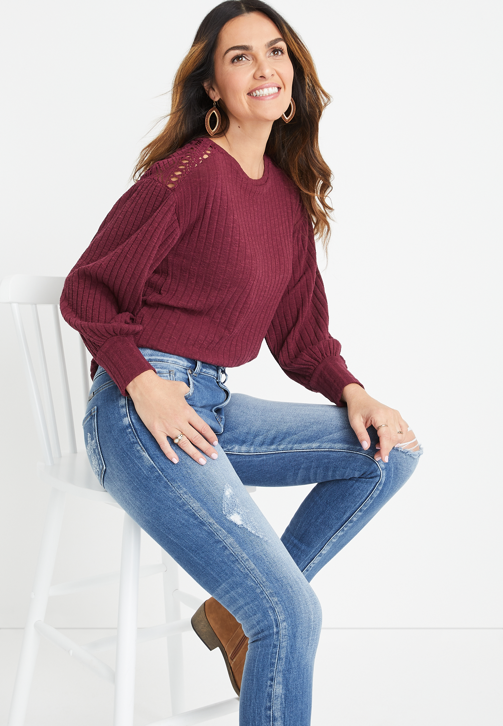 KanCan&trade; Skinny Curvy High Rise Triple Button Jean, MEDIUM SANDBLAST, large