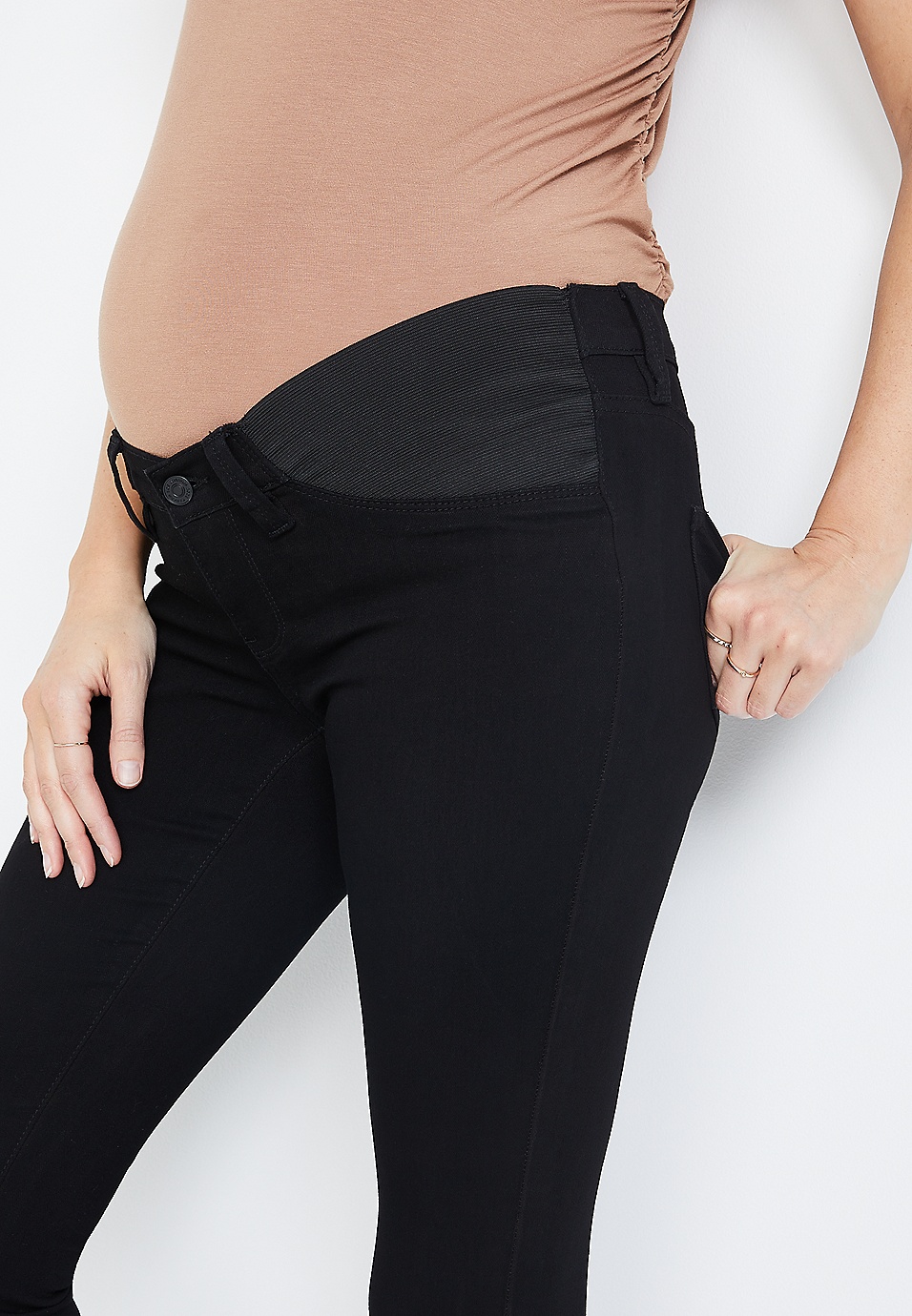 Søjle menu håndtering KanCan™ Black Skinny Side Panel Maternity Jean | maurices