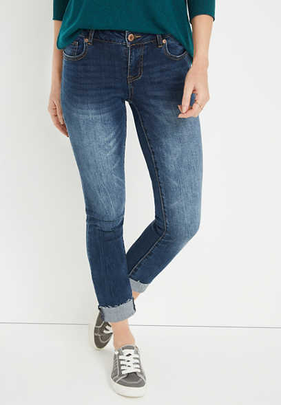 m jeans by maurices™ Mid Rise Dark Cropped Jean