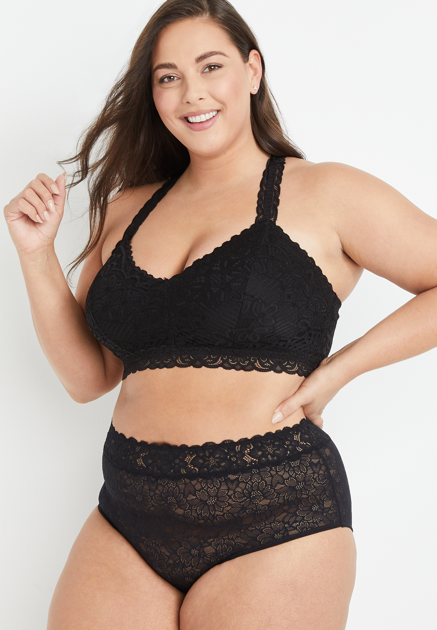 Vintage Lace Solid Hipster Panty, , large