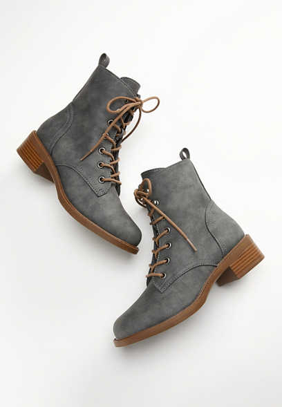 Delaney Gray Lace Up Hiker Boot