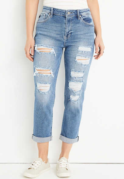 KanCan™ High Rise Ripped Cropped Jean