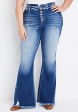 Plus Size KanCan&trade; Flare High Rise Button Fly Jean, , small