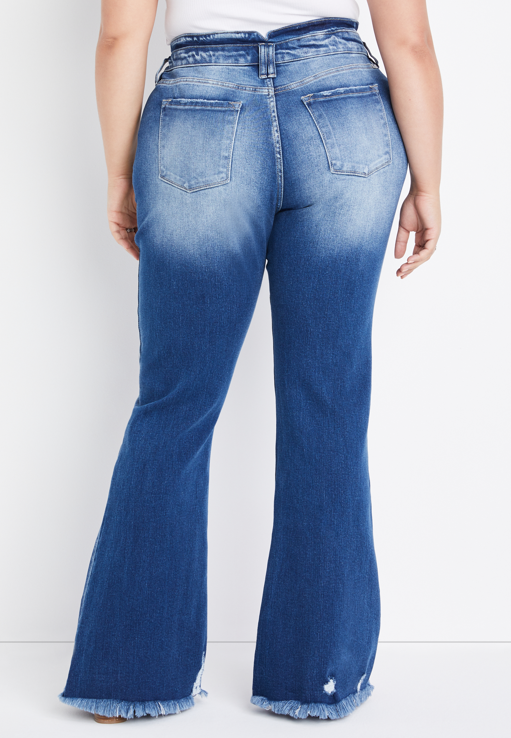 Plus Size KanCan&trade; Flare High Rise Button Fly Jean, , large