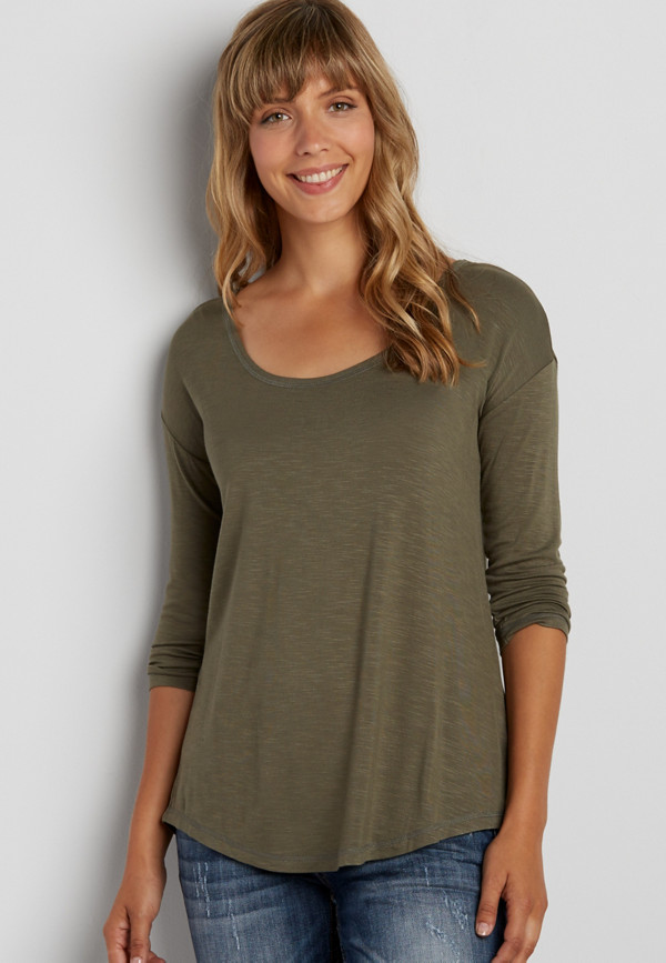 the 24/7 swing tee with ladder strap back | maurices