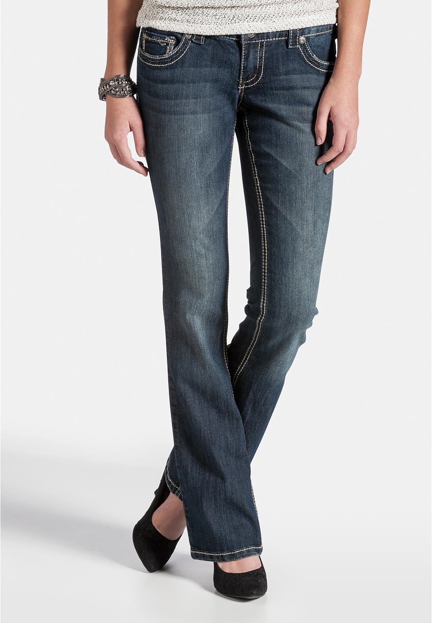 denim flex ™ flap pocket bootcut jeans | maurices