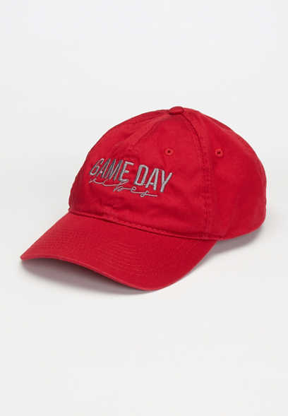 Game Day Red and Gray Baseball Hat