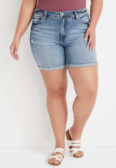 Plus Size Silver Jeans Co.® Sure Thing High Rise 6.5in Bermuda Short