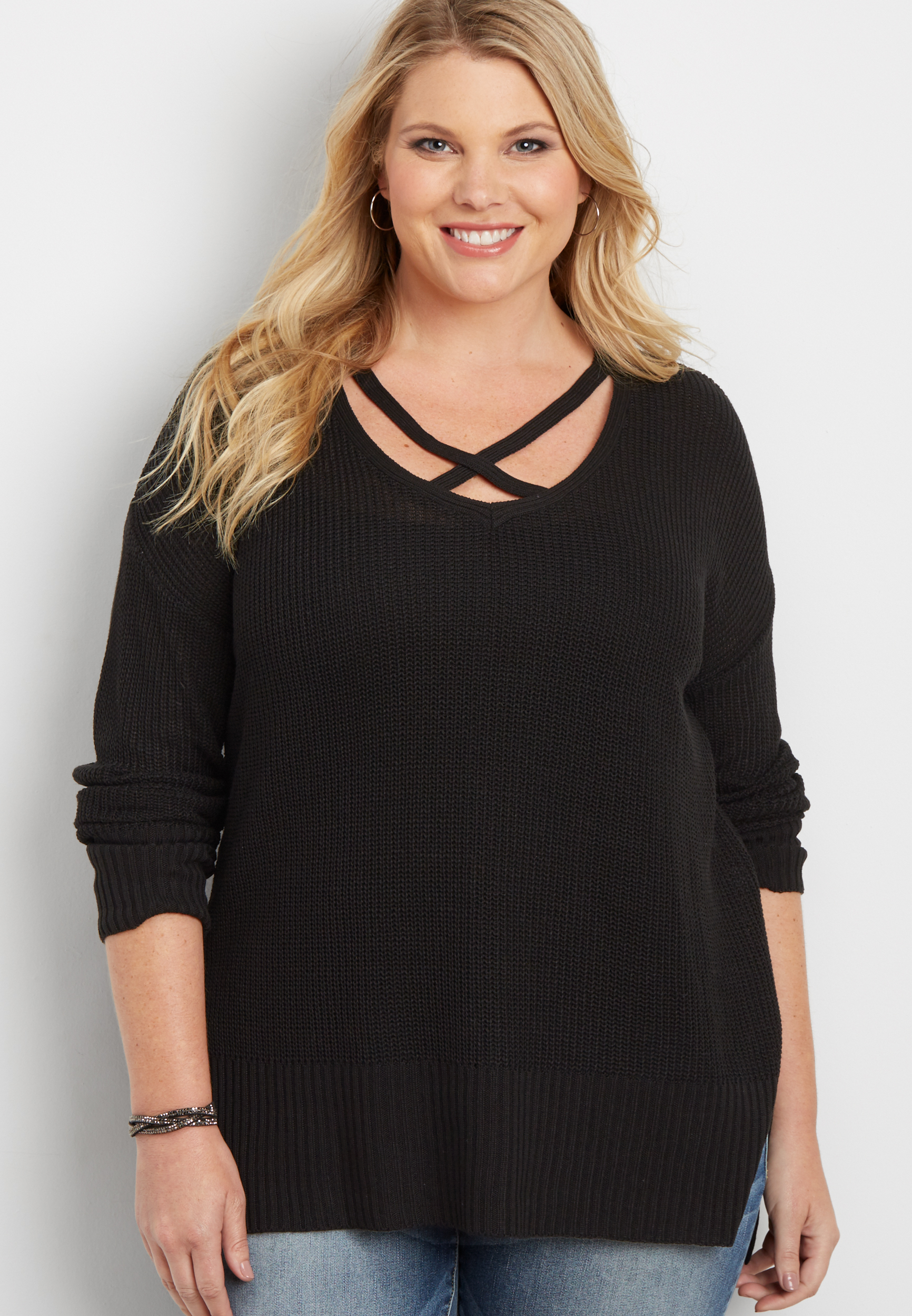 maurices plus size sweaters