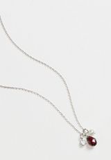 Dainty January Birthstone Necklace, , small