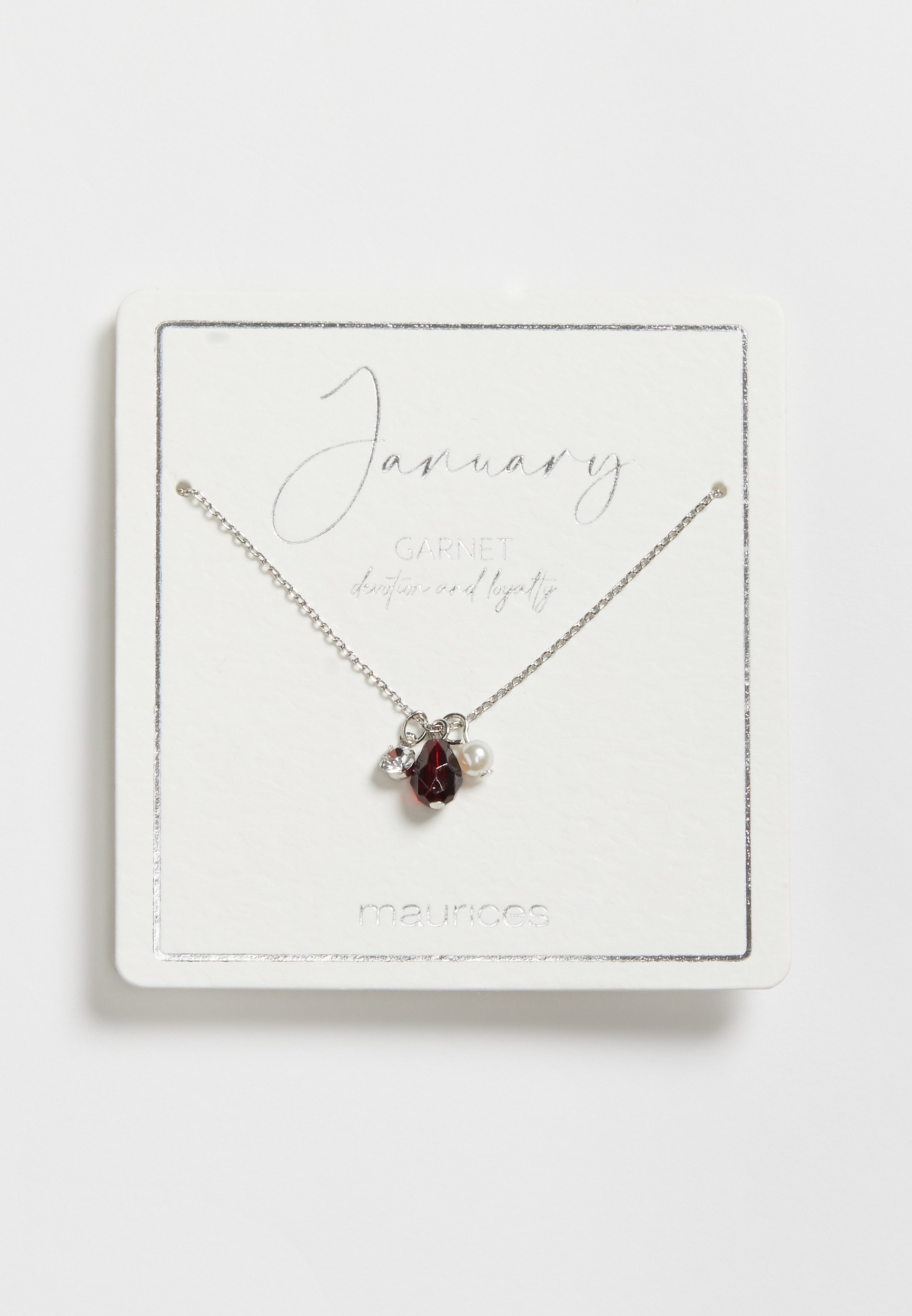 Dainty January Birthstone Necklace, , large
