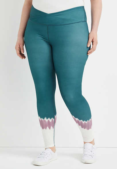 Plus Size Super High Rise Tie Dye Luxe Crossover Legging