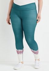 Plus Size Super High Rise Tie Dye Luxe Crossover Legging, , small