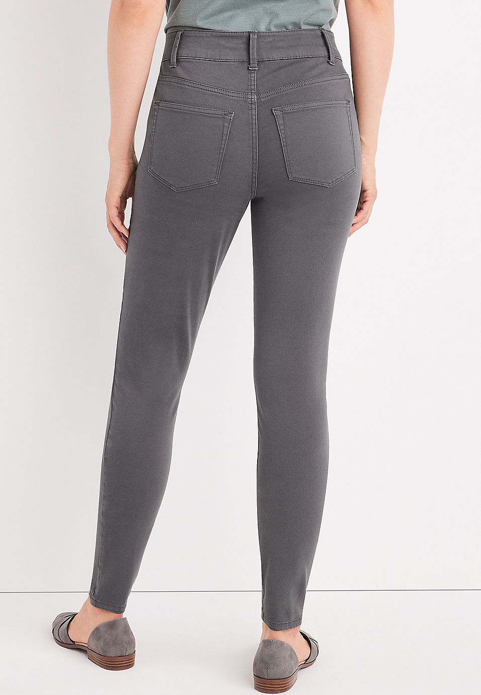 Partly Cotton Mid Rise Jeggings - Grey - Just $7