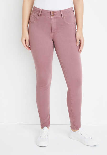 m jeans by maurices™ Vintage Blush High Rise Double Button Jegging Made With REPREVE®