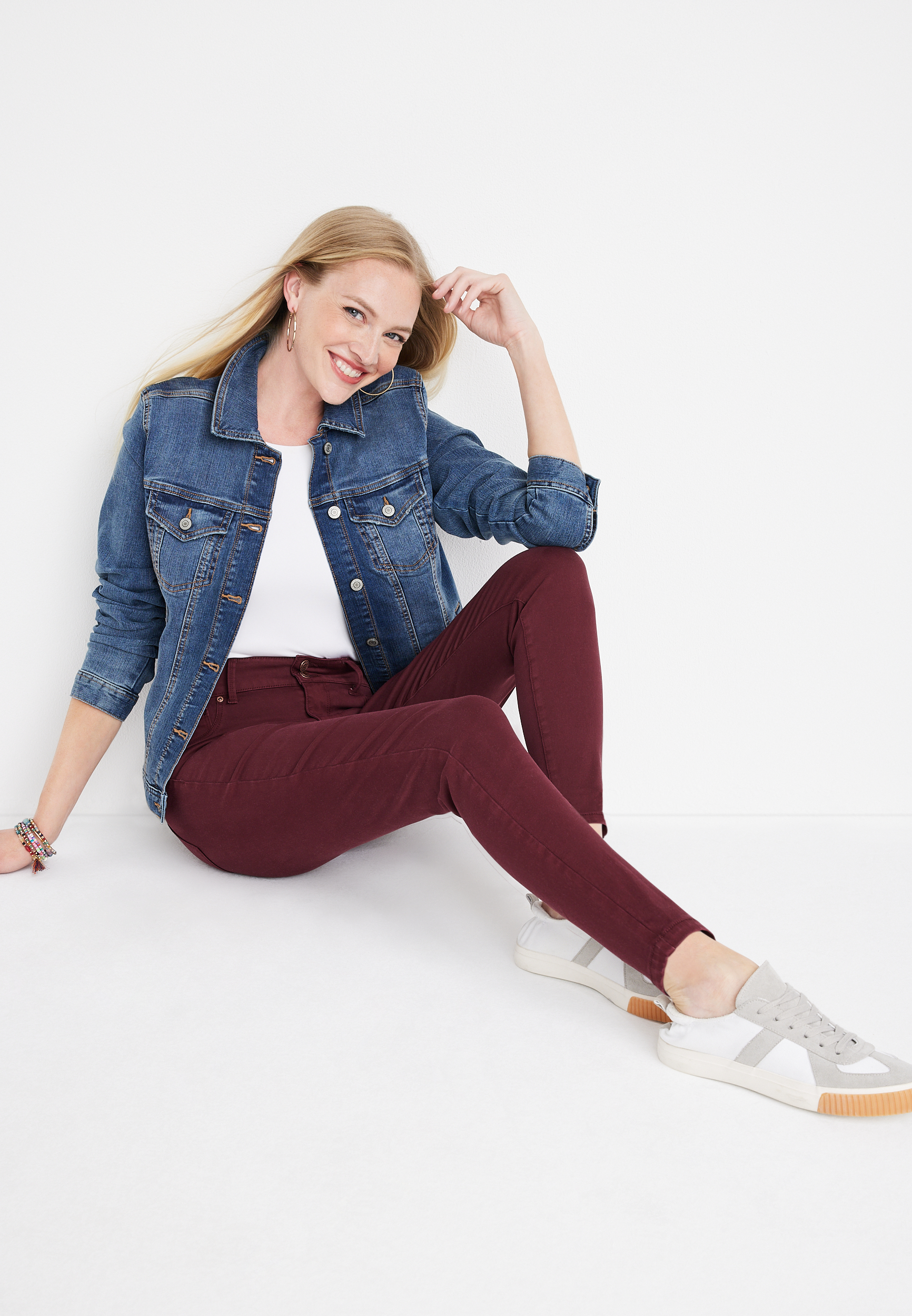 m jeans by maurices&trade; High Rise Double Button Jegging Made With REPREVE&reg, C7089, large