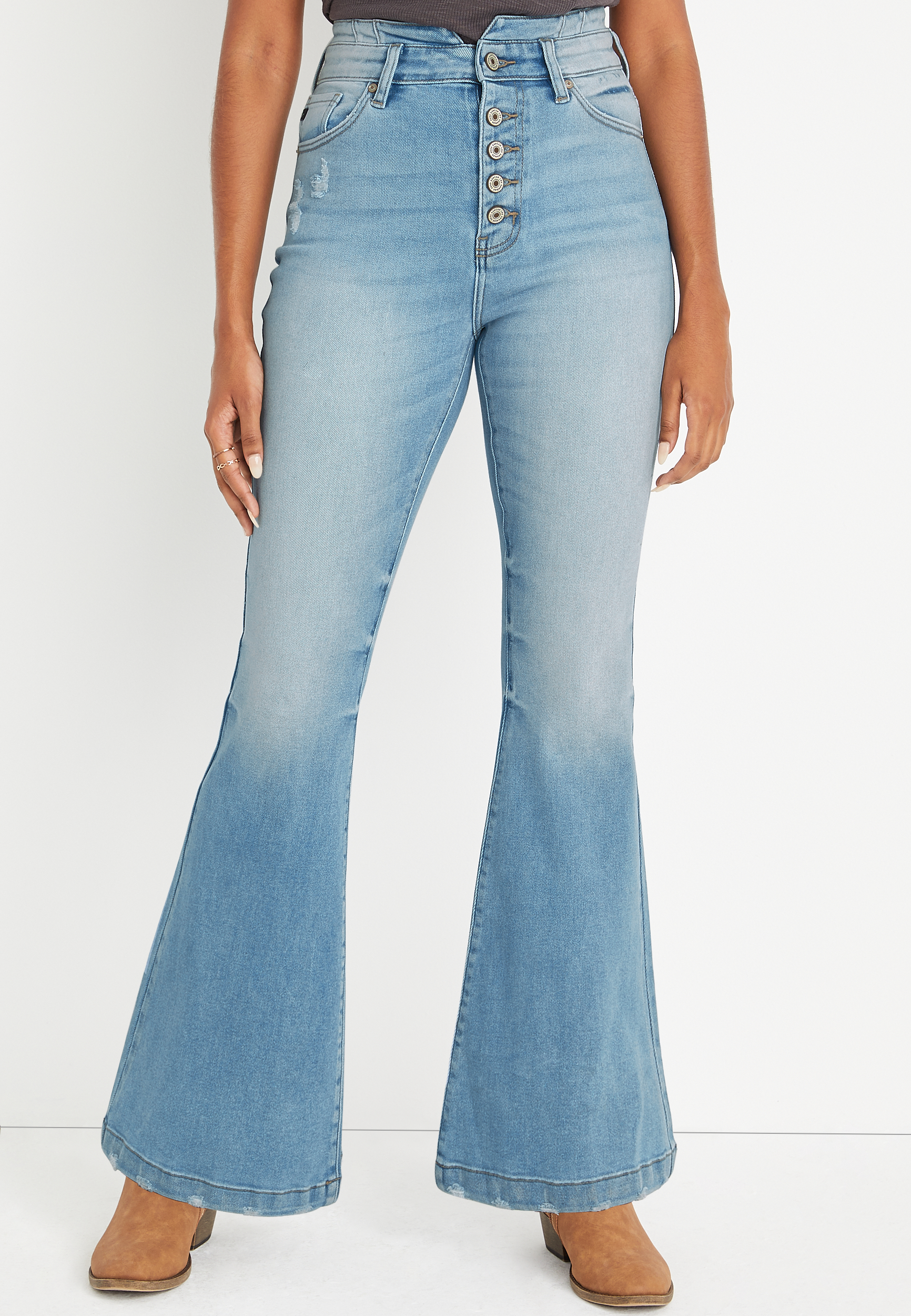 KanCan™ Flare Curvy High Rise Button Fly Jean | maurices